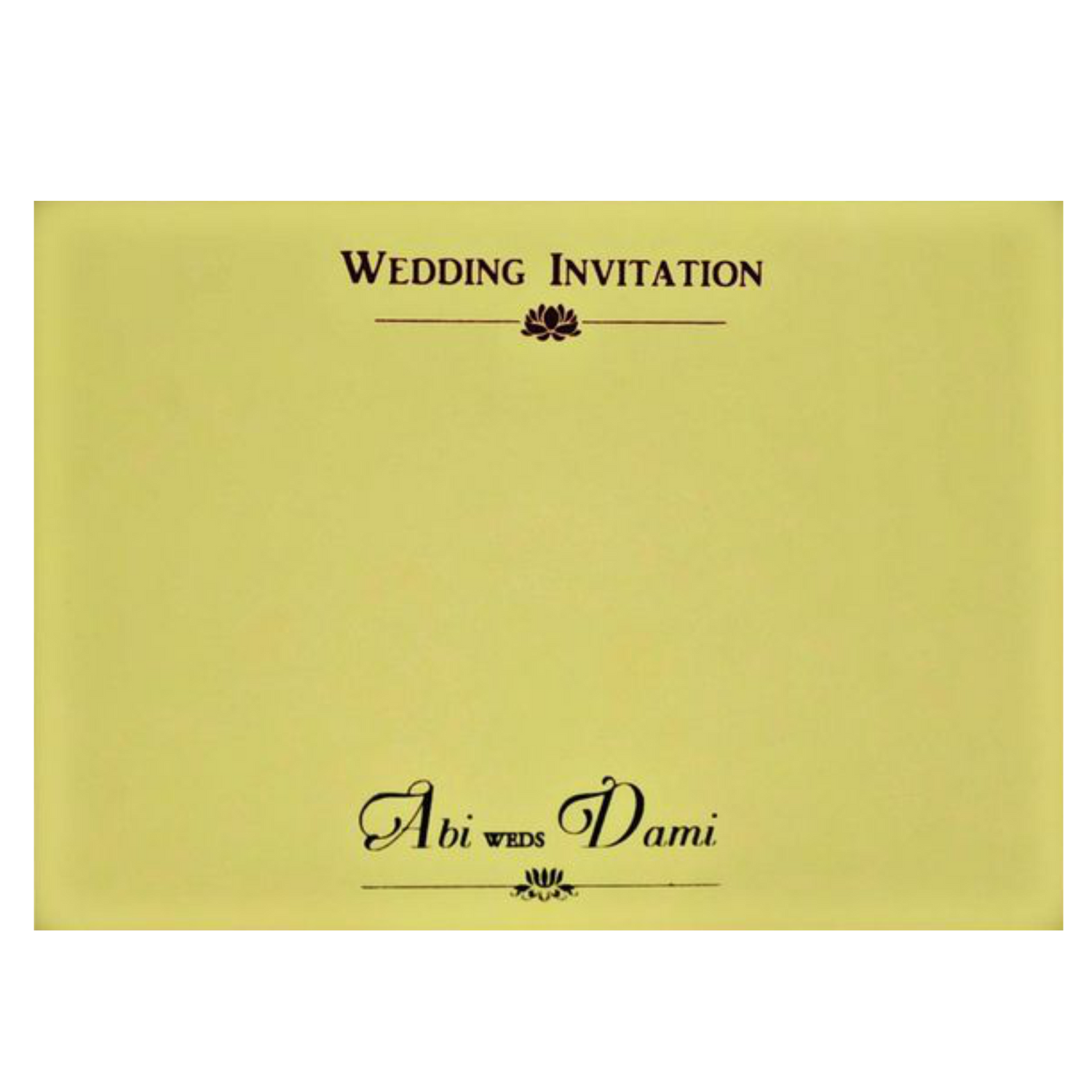 Cream Stiff Board Padded Invitation-KNPR3501C