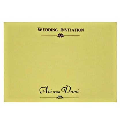 Cream Stiff Board Padded Invitation-KNPR3501C