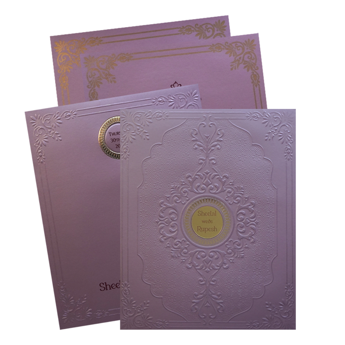 Light Pink Pattern Marriage Card-King of Cards