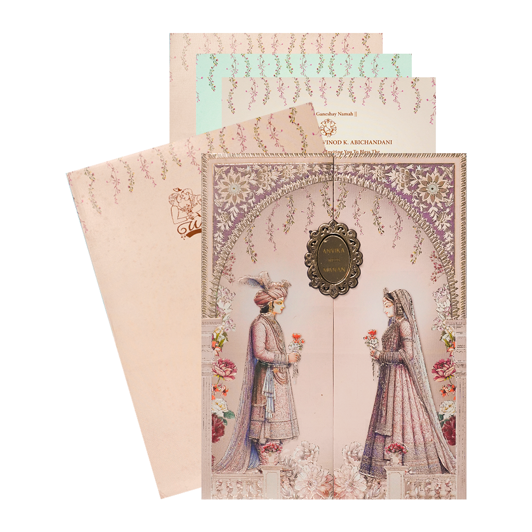 Check out Bride Groom Arch Padded Wedding Card at best price. ✅
WhatsApp Support ✅Express Delivery.|King of cards.
