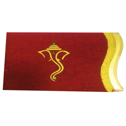 Gold Ganesha Invitation Card-cxp118-King of Cards