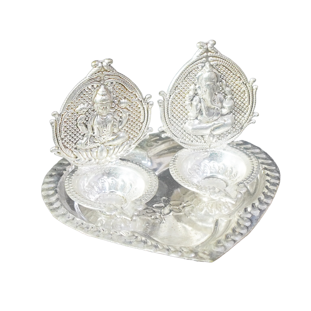 German Silver Deepam Set-GRI0480