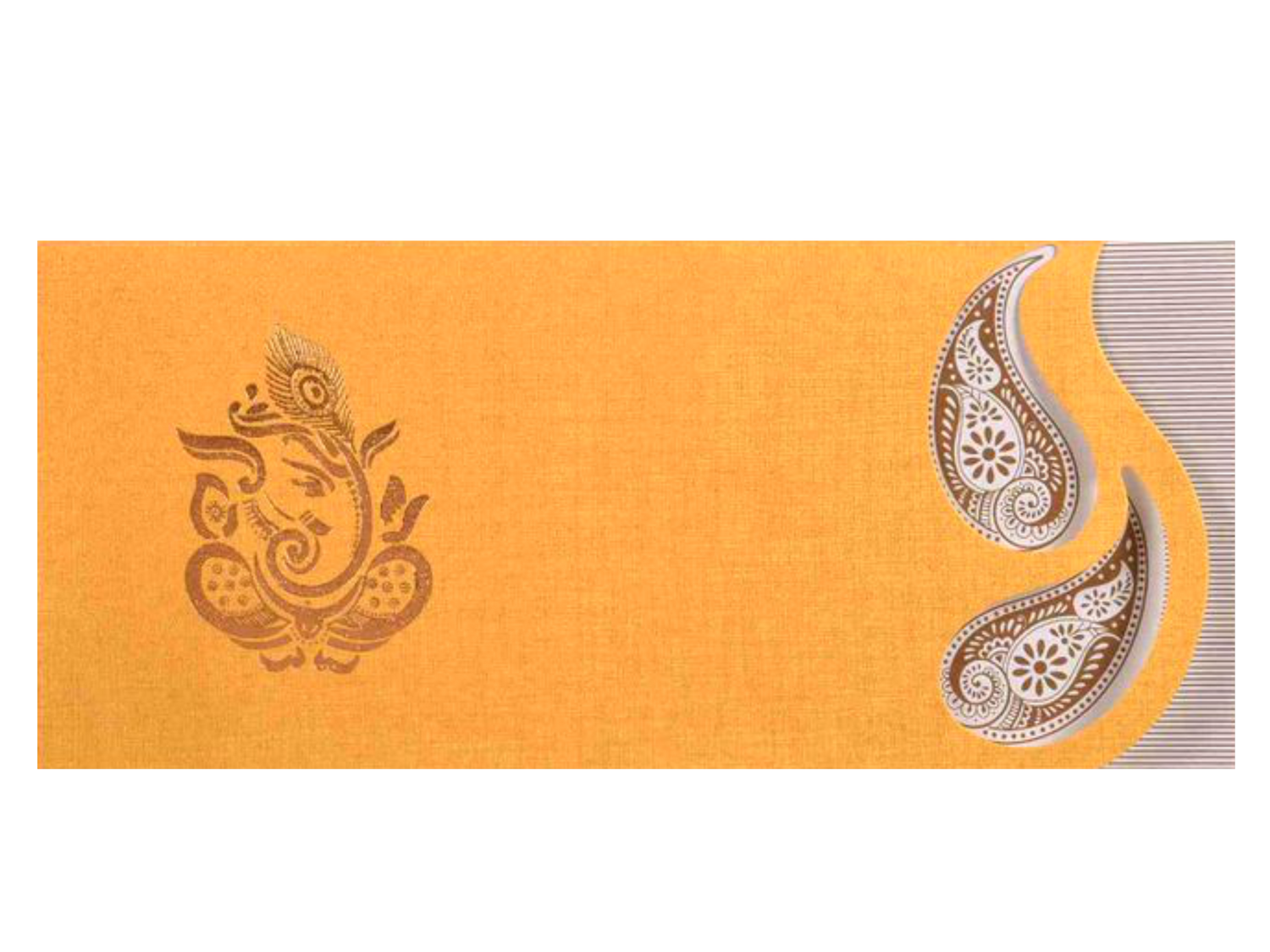 Gold Peacock Feather Invitation