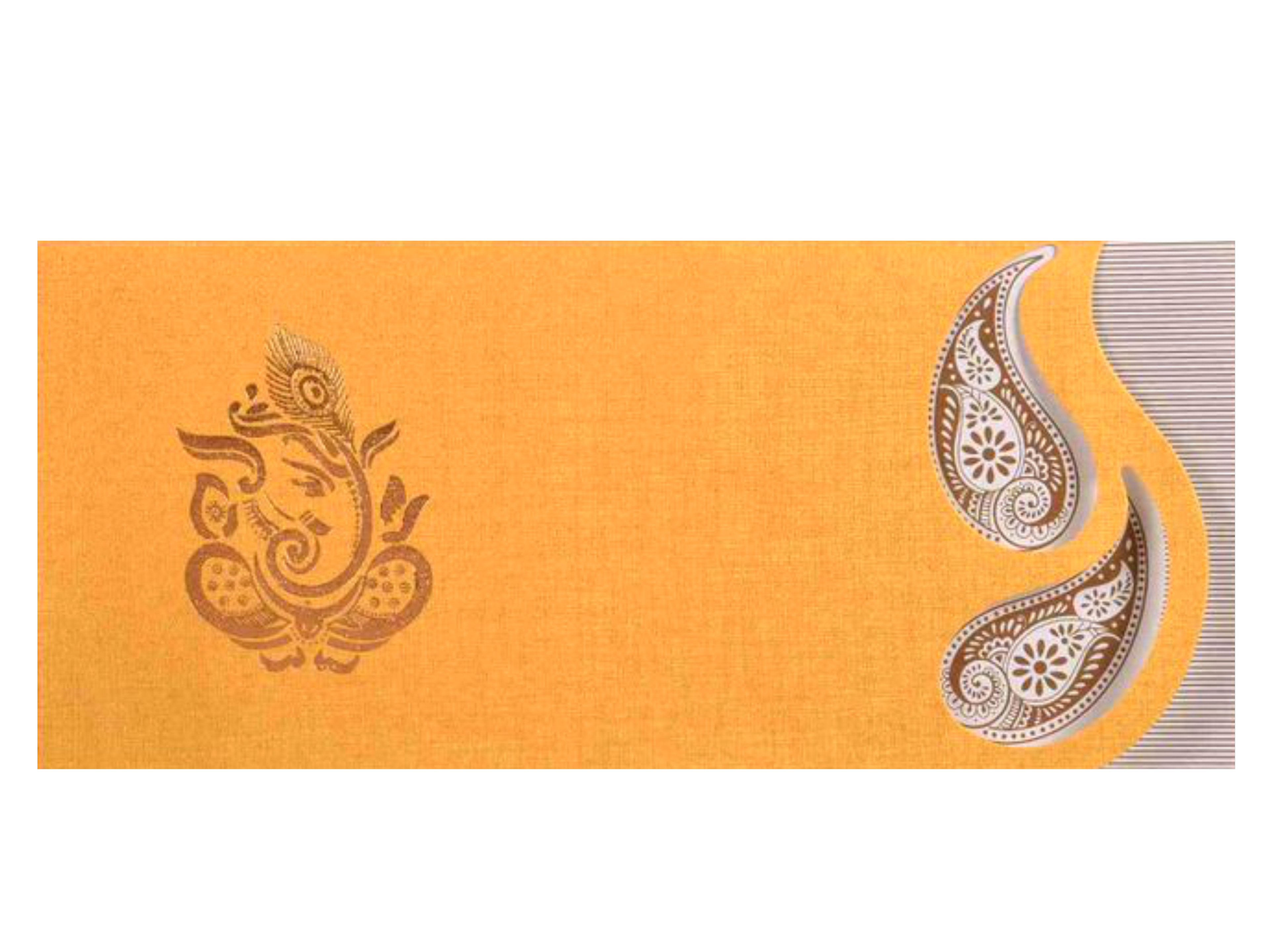 Gold Peacock Feather Invitation