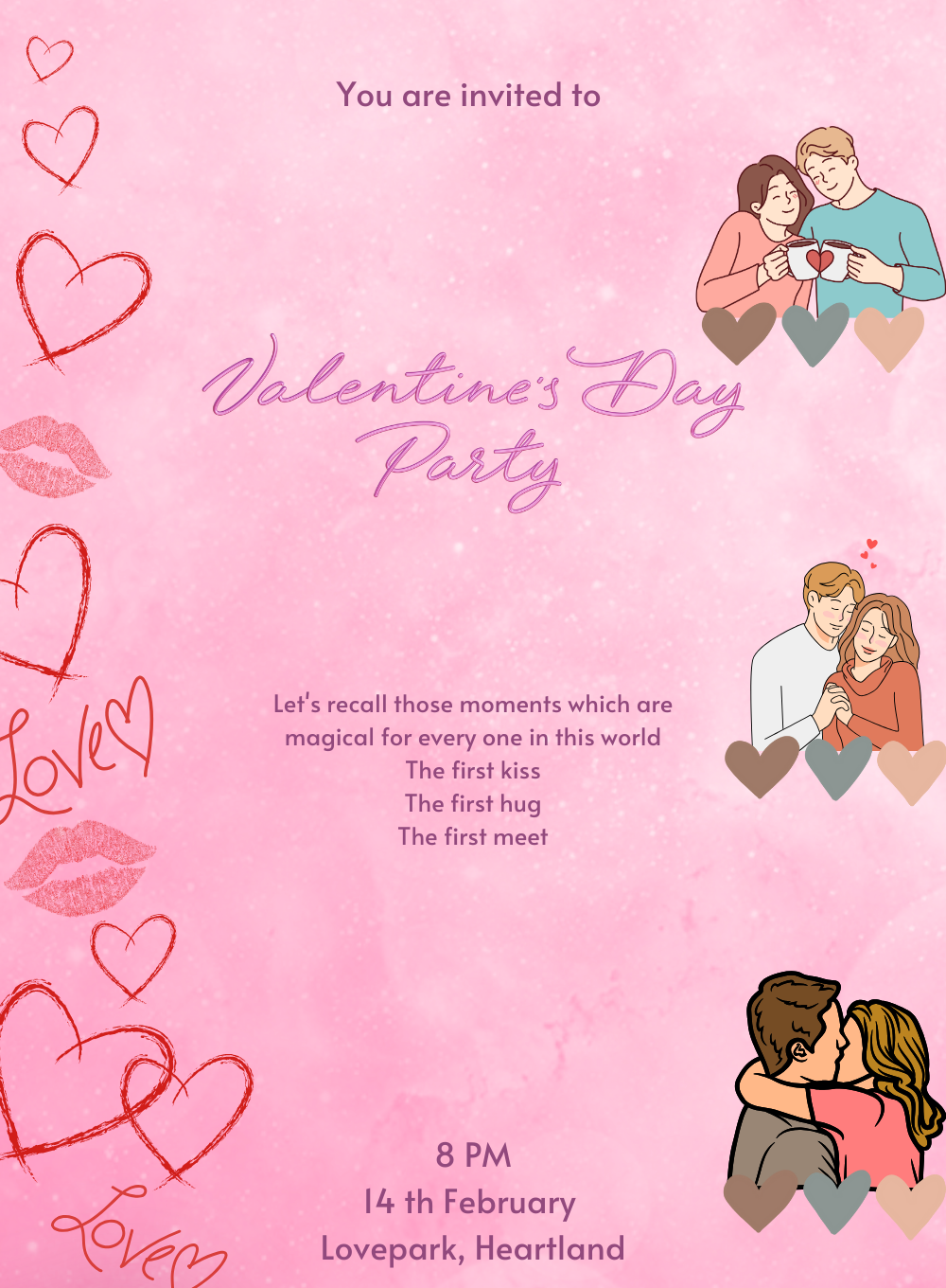 Pink Day Valentine s day Invitation-AAVAl025