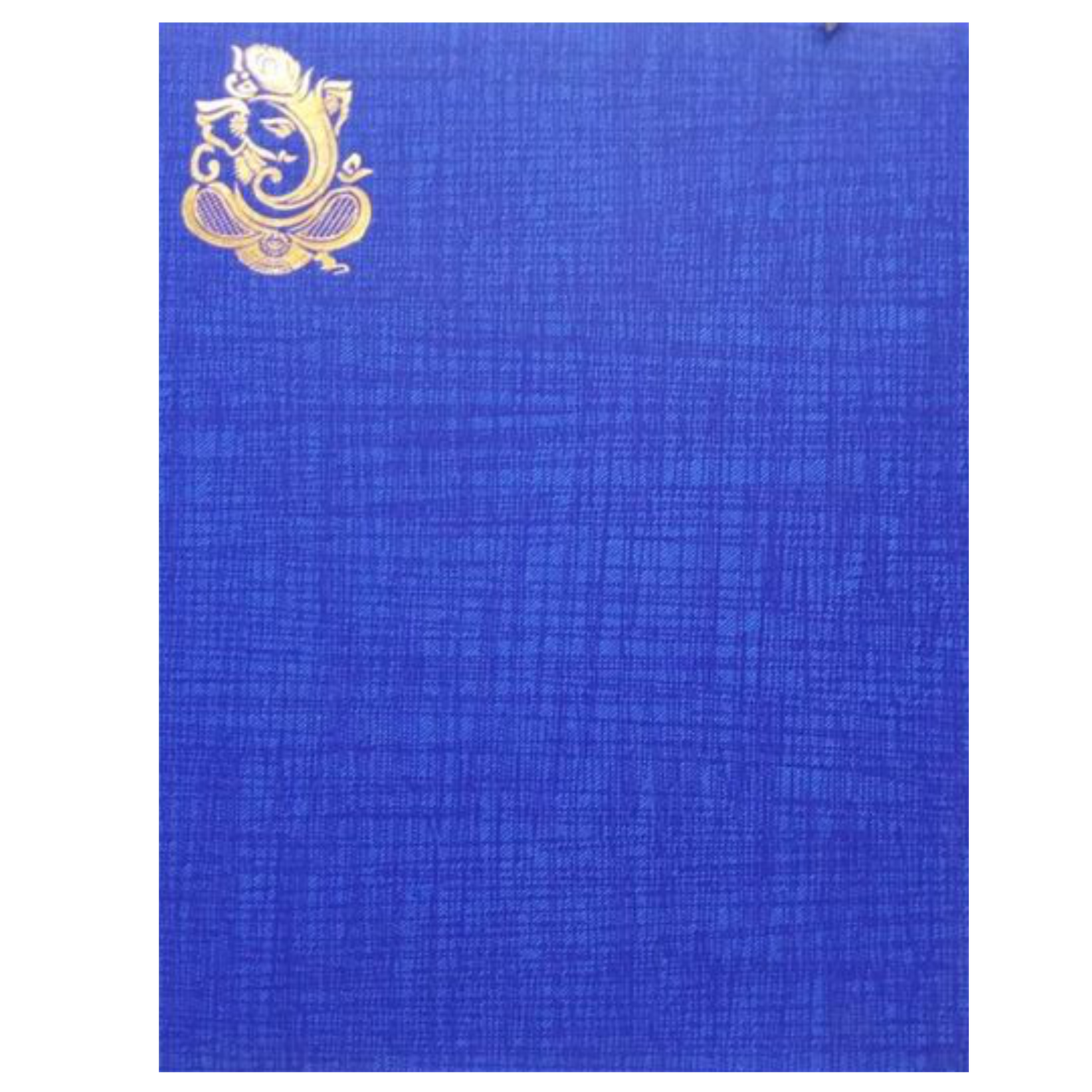 Dashing Blue Shading With Cut Design Ganesha Wedding Card-KNCW19BG