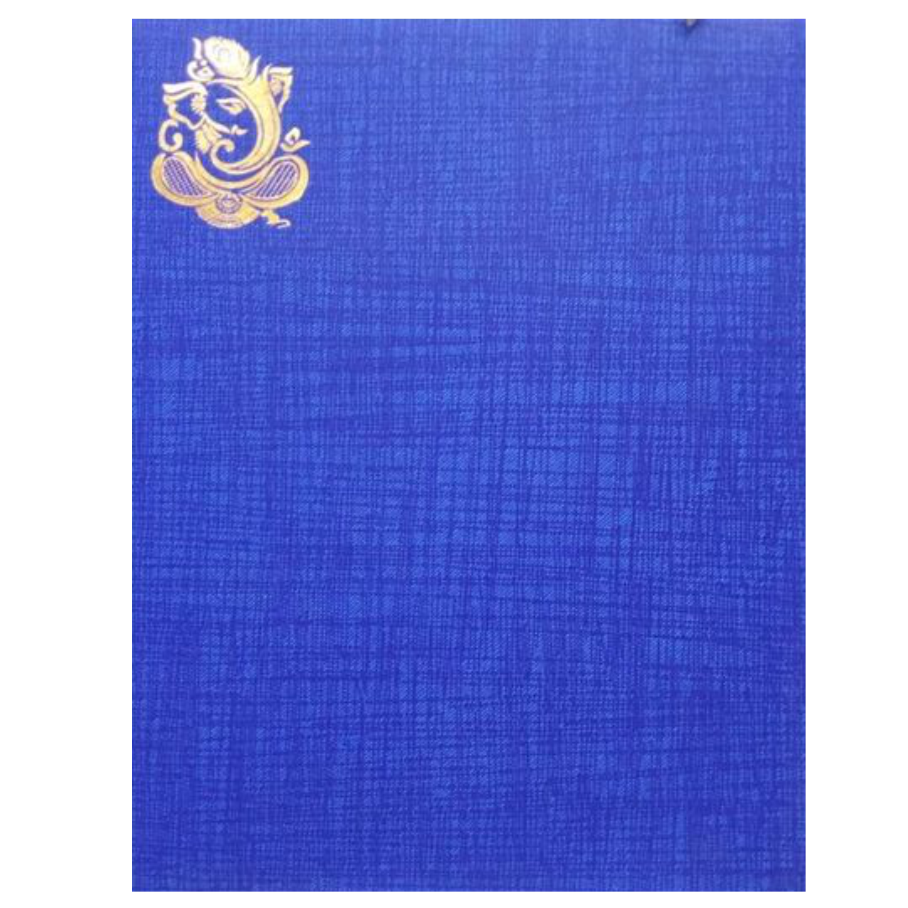Dashing Blue Shading With Cut Design Ganesha Wedding Card-KNCW19BG