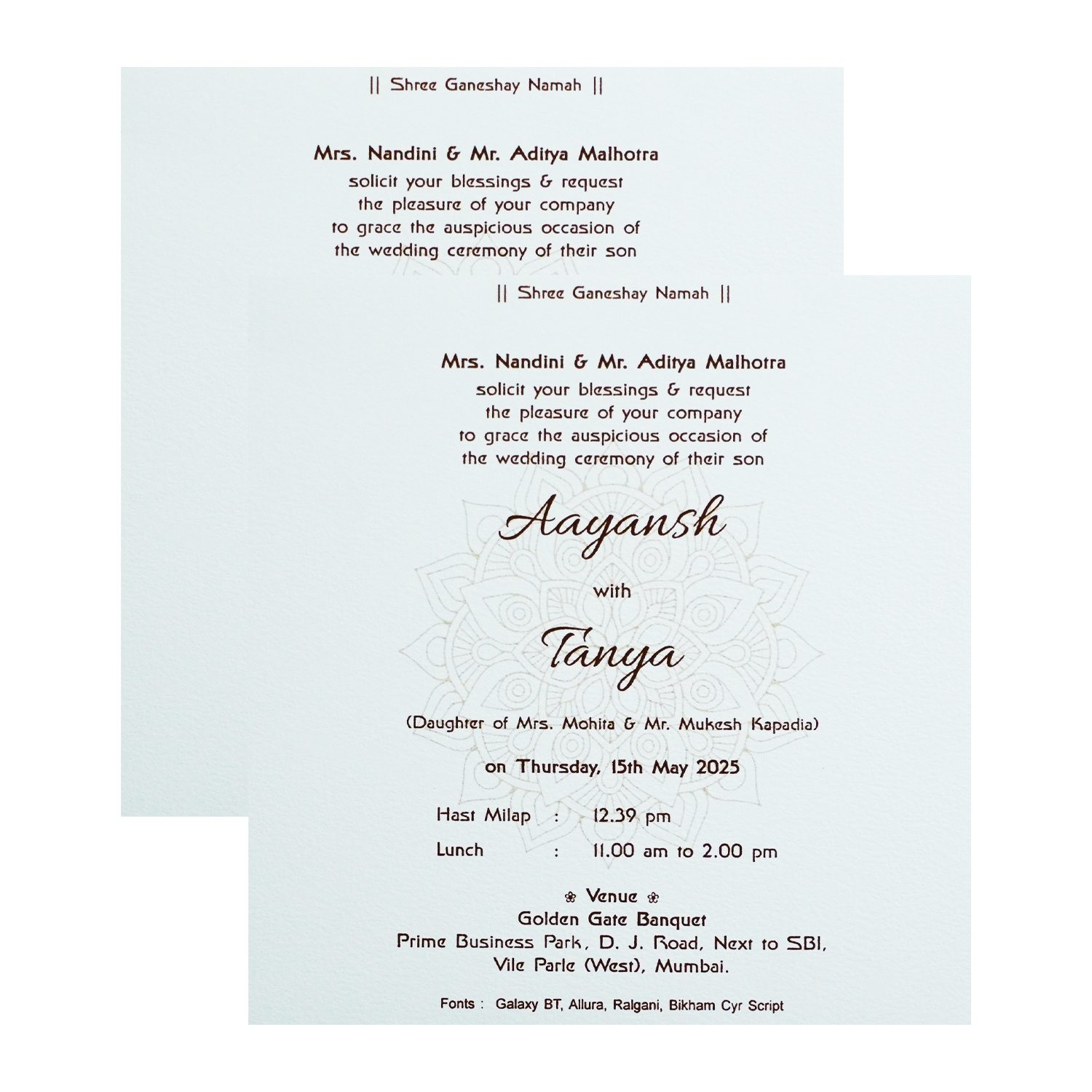 White Mughali Mahal Invitation Card-KRC30590