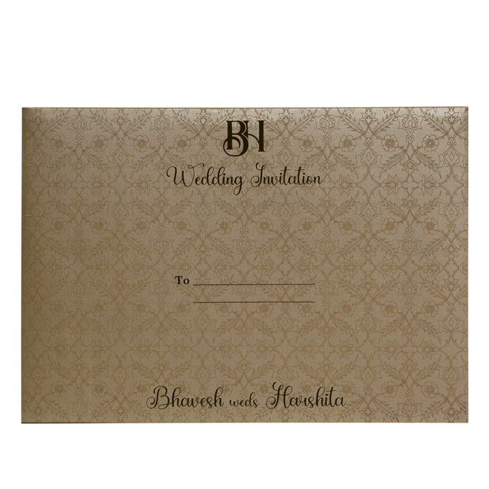 Green Velvet Fabric Invitation-King of Cards