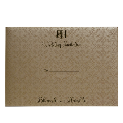 Green Velvet Fabric Invitation-King of Cards