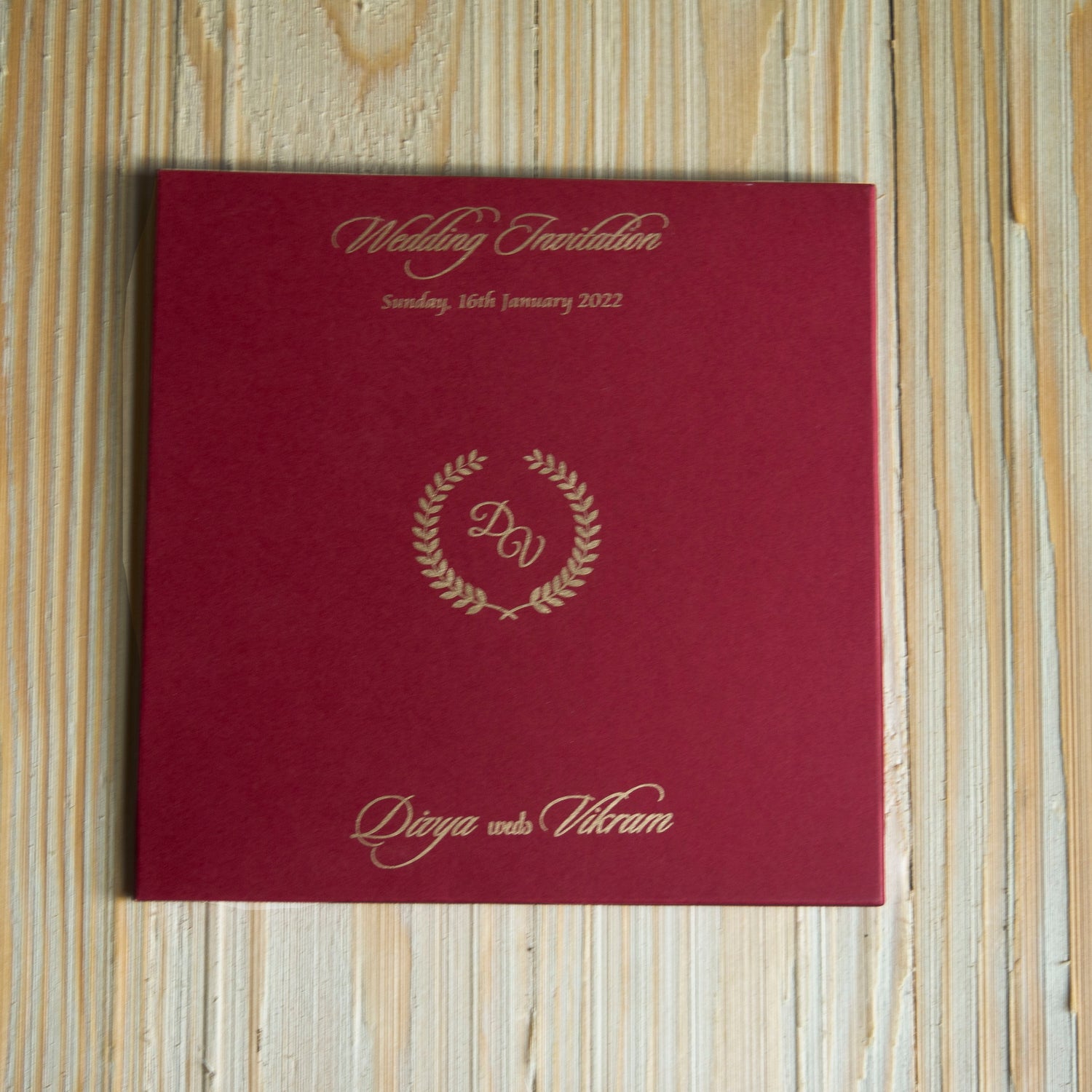 White Acrylic Invitation Card-KNAT3701R