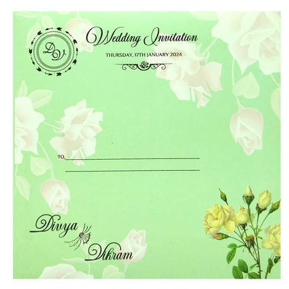 Green Door Type Invitation Card-King of Cards