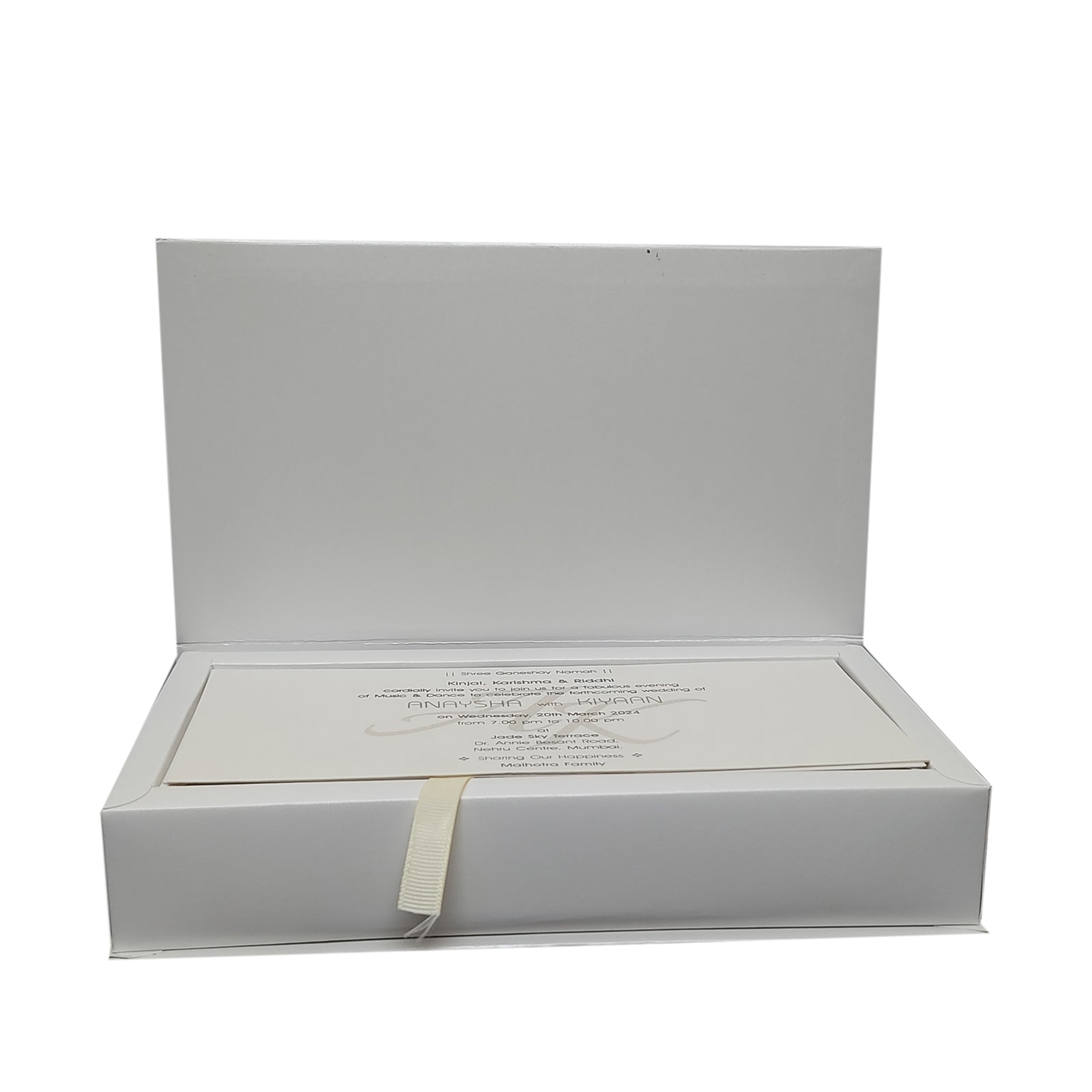 Grey Sweet Box Invitation Card-KRC29300