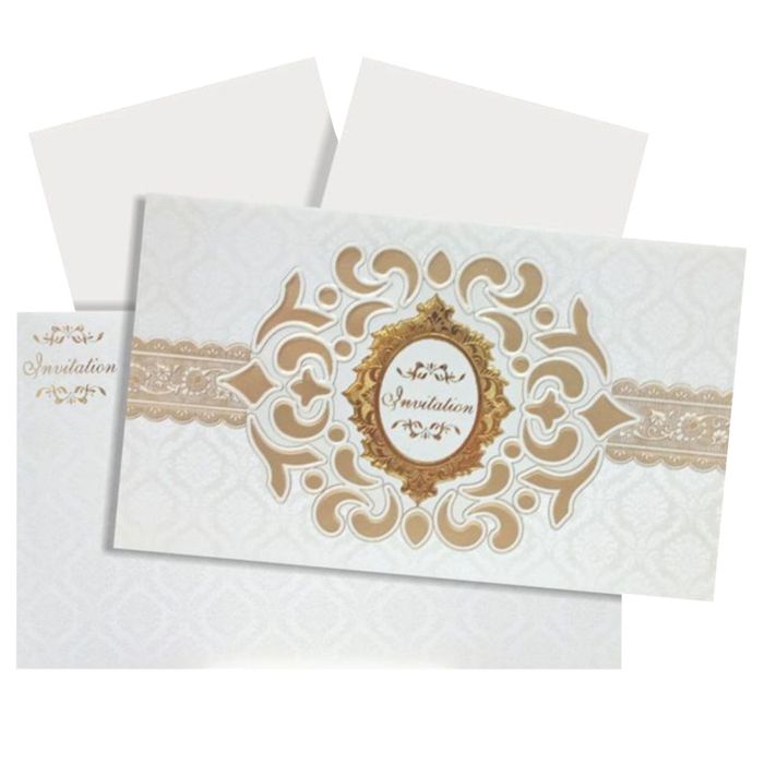White Die Cut Invitation Card-King of Cards