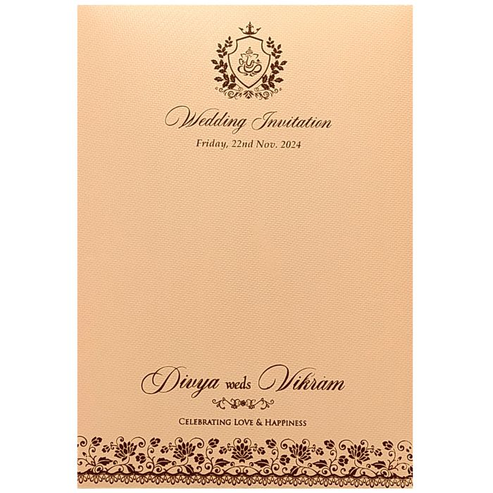 Pink Texture Single Sheet Invitation Card-King of Cards