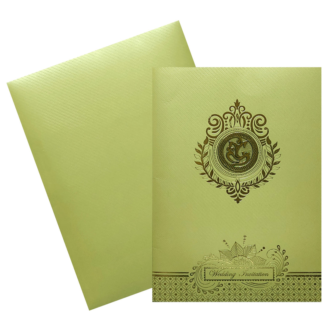 Light Green Floral wedding Invitation Card-KNK8704LG