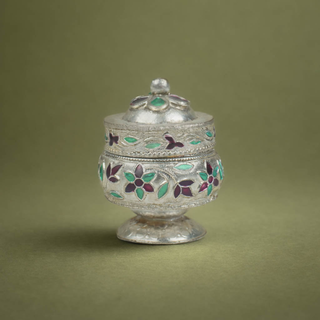 Antique Silver Kumkum Box-GRI0250