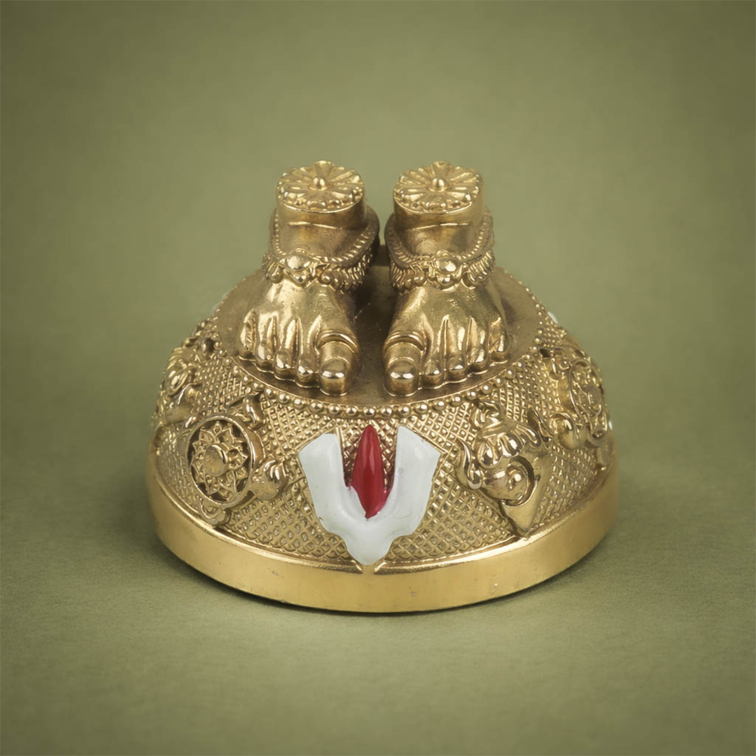 Divine Golden Lakshmi Feet Idol - GRI0440