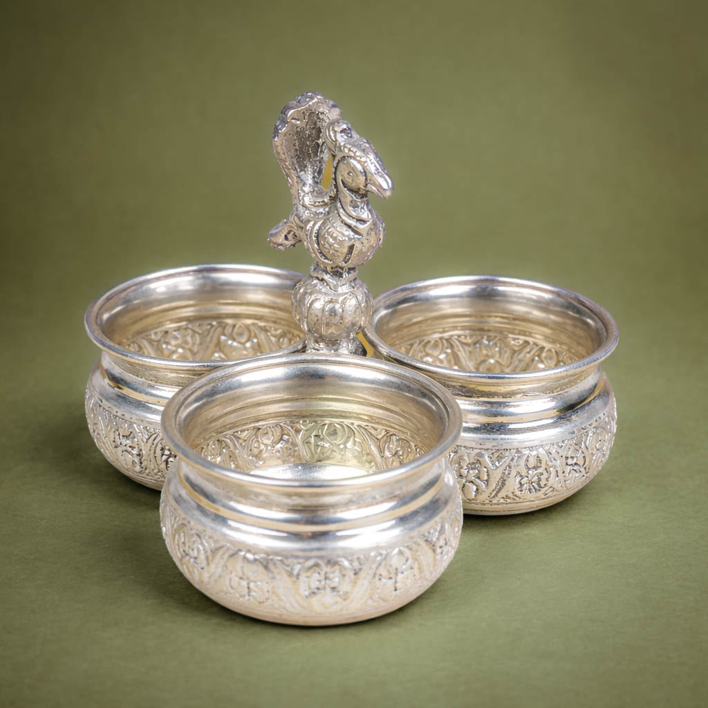 3 Bowl Set of Haldi Kumkum-GRI0690