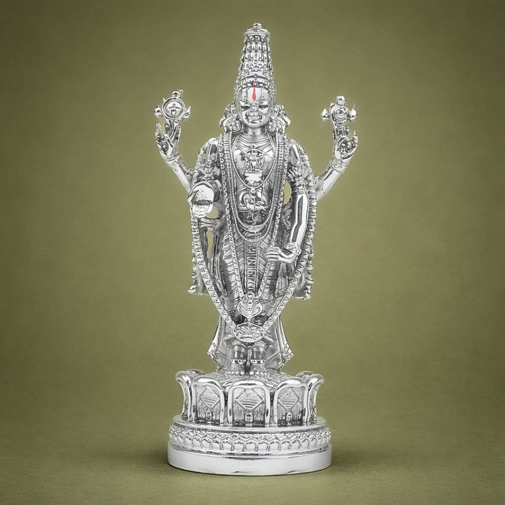 Antique Silver Lord Balaji Idol - GRI0760