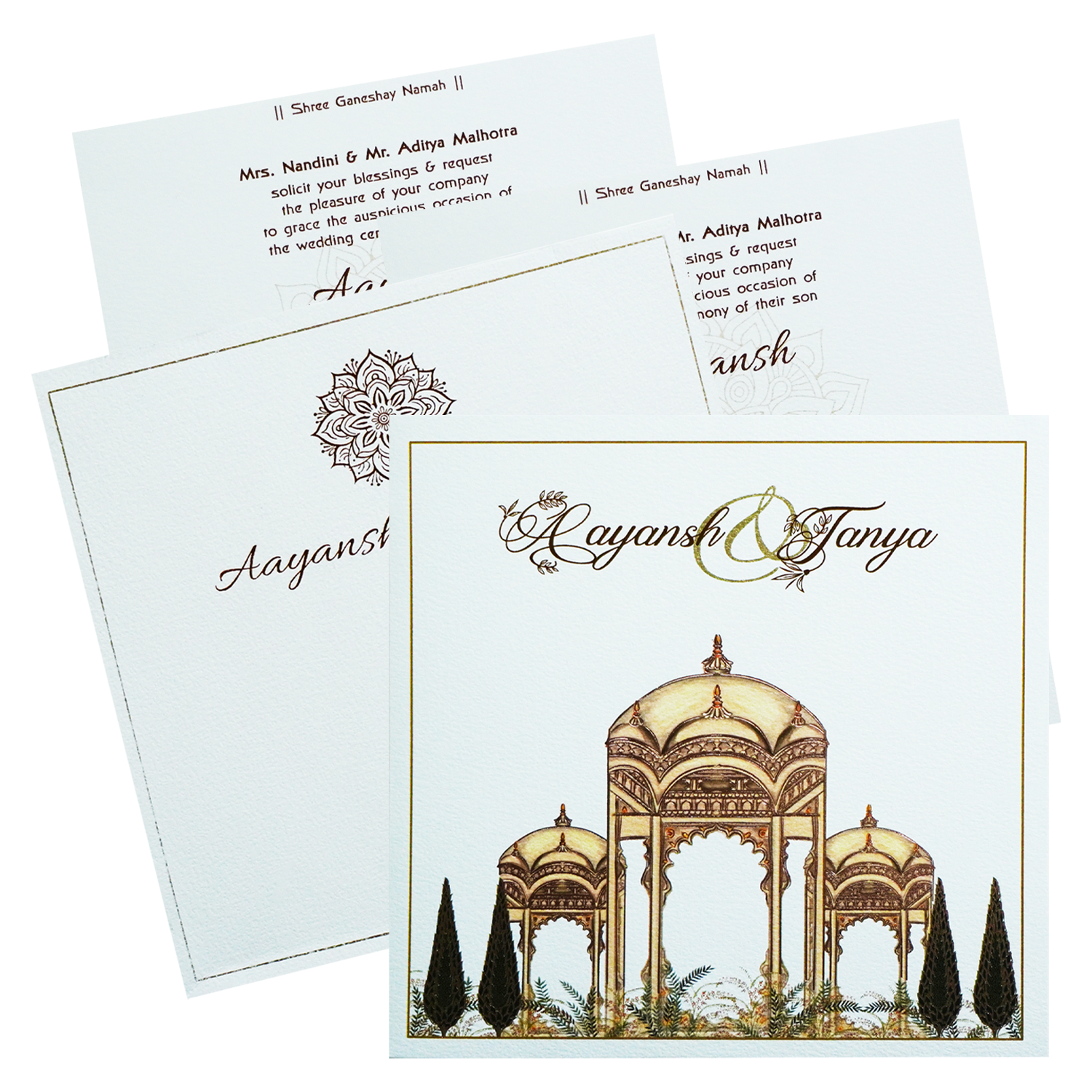 Make your event special with our exclusive White Mughali Mahal Invitation Card. Shop now! ?WhatsApp Support ?Express Delivery.