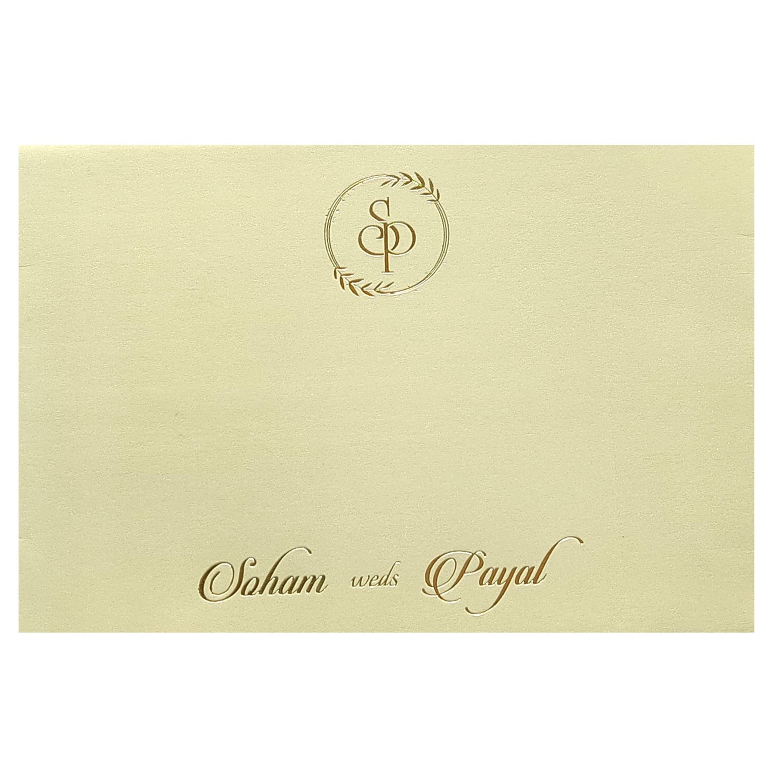 Cream Floral Tracing Invitation Card-King of Cards