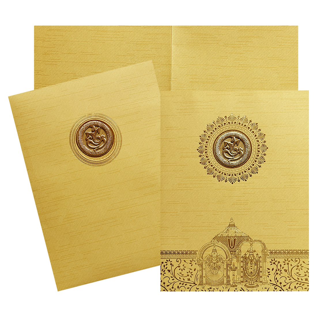 Gold Balaji Padmavathi Invitation Card-King of Cards