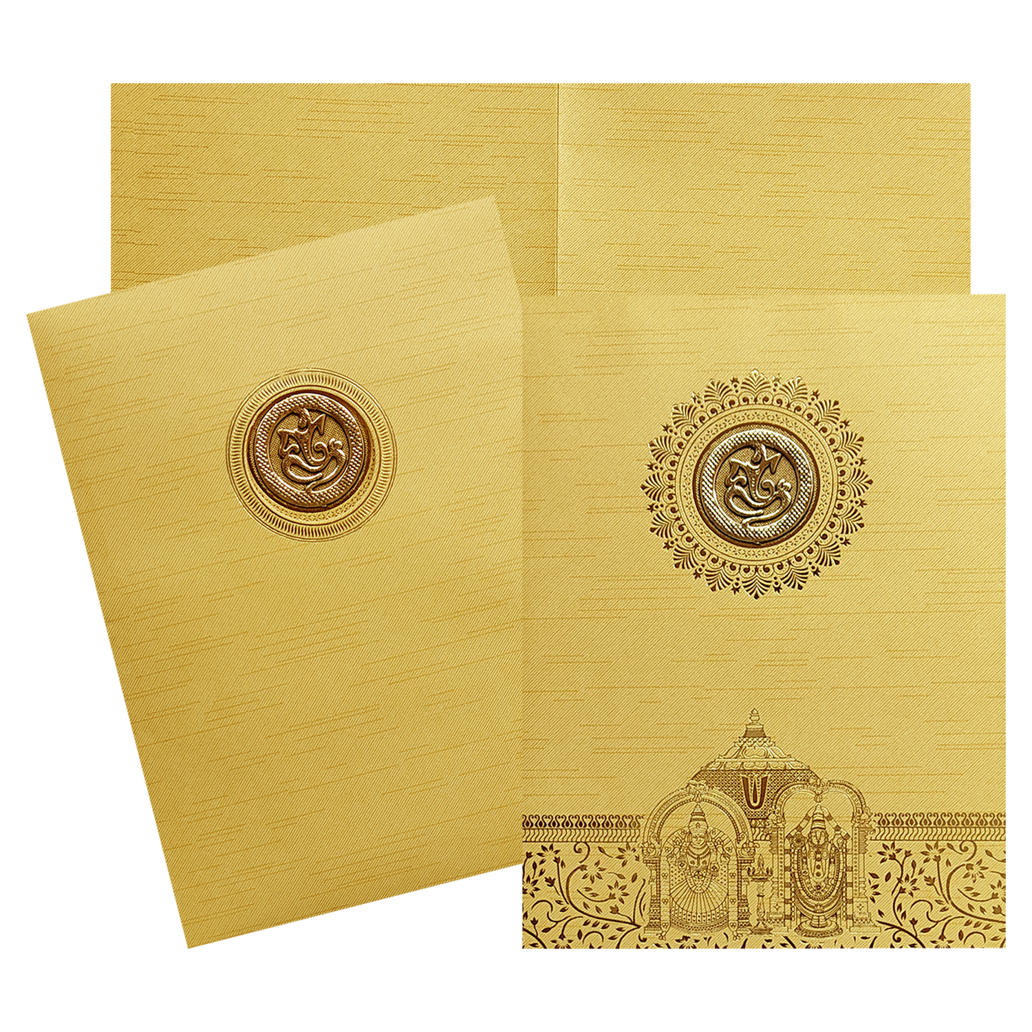 Gold Balaji Padmavathi Invitation Card-King of Cards