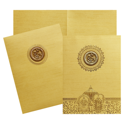 Gold Balaji Padmavathi Invitation Card-King of Cards