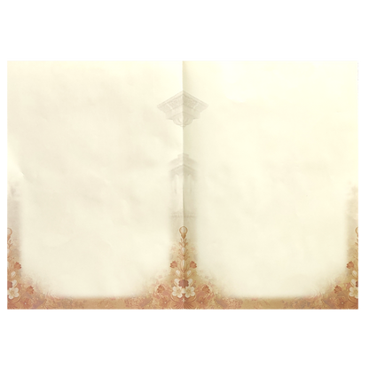 Brown Floral Paper Sheet Wedding Card-King of Cards