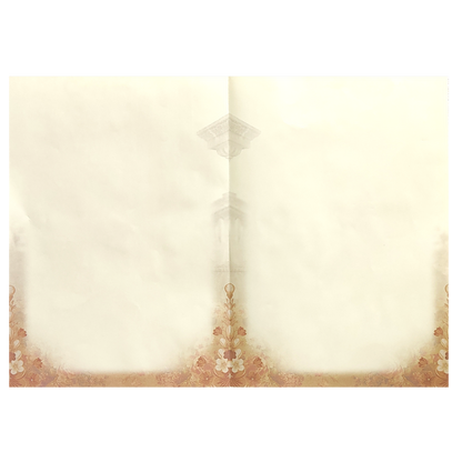 Brown Floral Paper Sheet Wedding Card-King of Cards