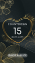 Golden Heart Countdown Invitation-AACDI003
