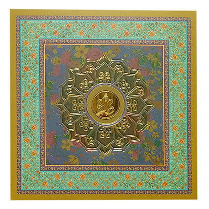 Multicolour Floral Invitation Card-KRC29570