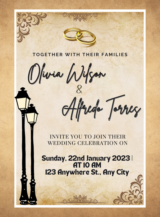 Gilded in Love Premium Wedding Invitations-AAPWI015