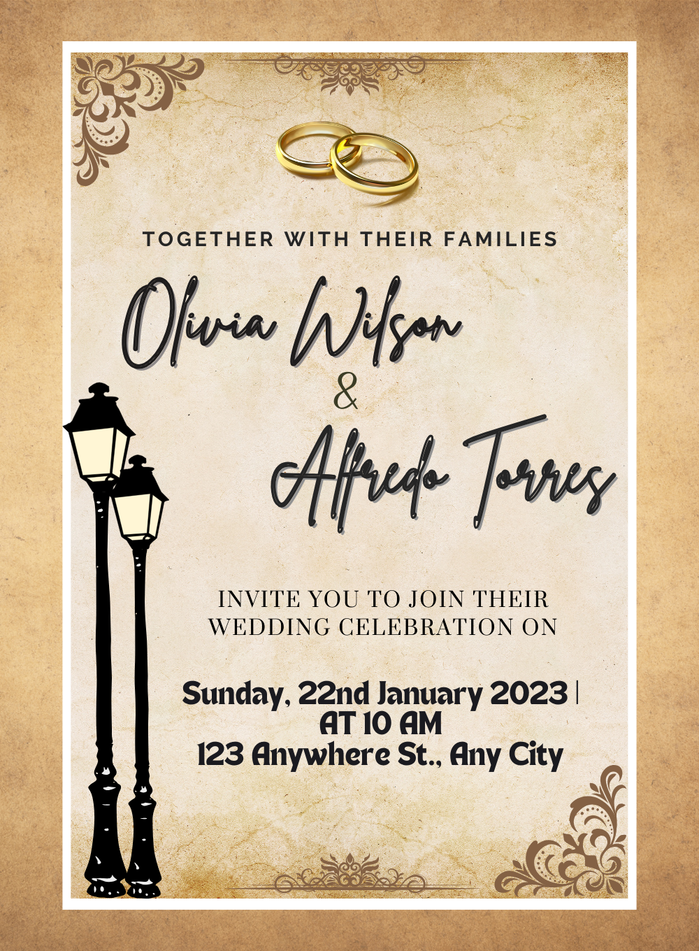 Gilded in Love Premium Wedding Invitations-AAPWI015