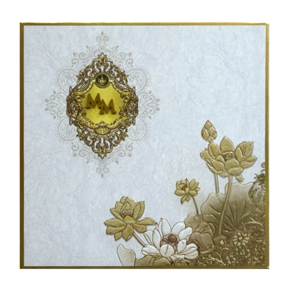 Grey Premium Padded Marriage Card-King of Cards