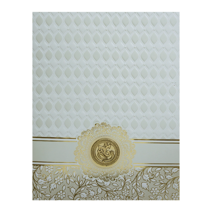 White Wedding Invitation Card-KNJS2054-King of Cards