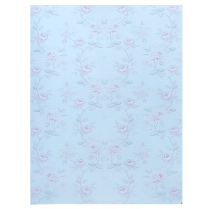 Blue Floral Twofold Wedding Card-KNKQ8304