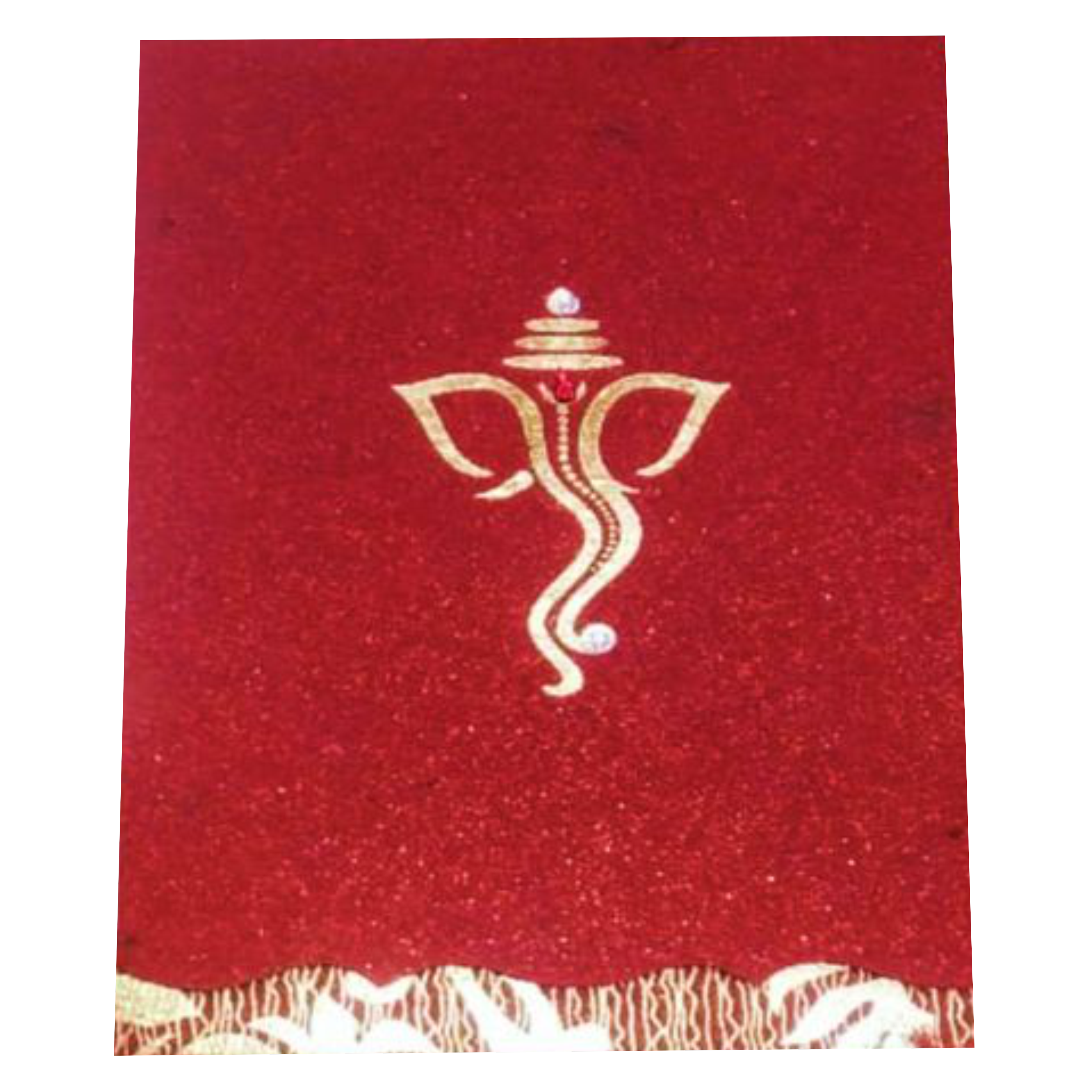 Red Ganesha Single Sheet Invitation Card-CXP132