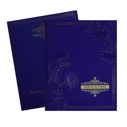 Blue Floral Marriage Card-KPR09420