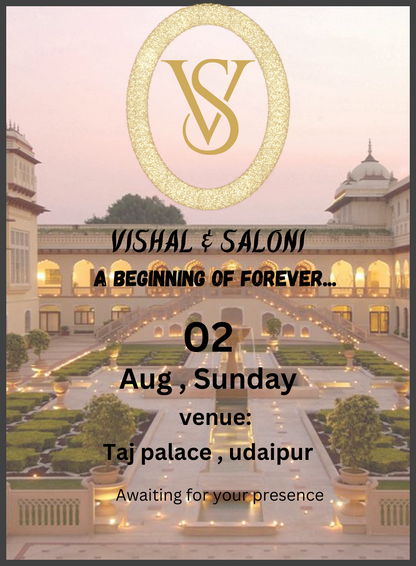 Golden Palace Destination Theme Invitation-AADTI006