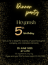 Golden Celebration Dinner Party Invitation-AADNI014