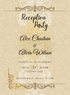 Golden Flourish Reception Party Invitations-AARPI034