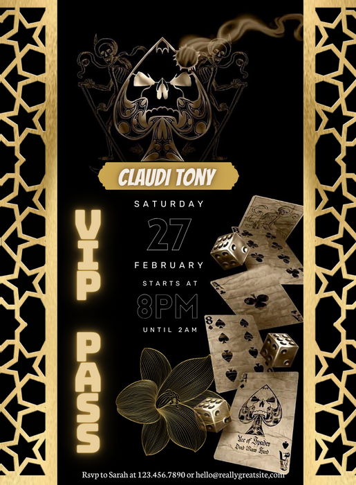 Golden Opulence VIP Event Invitation-AAVET009