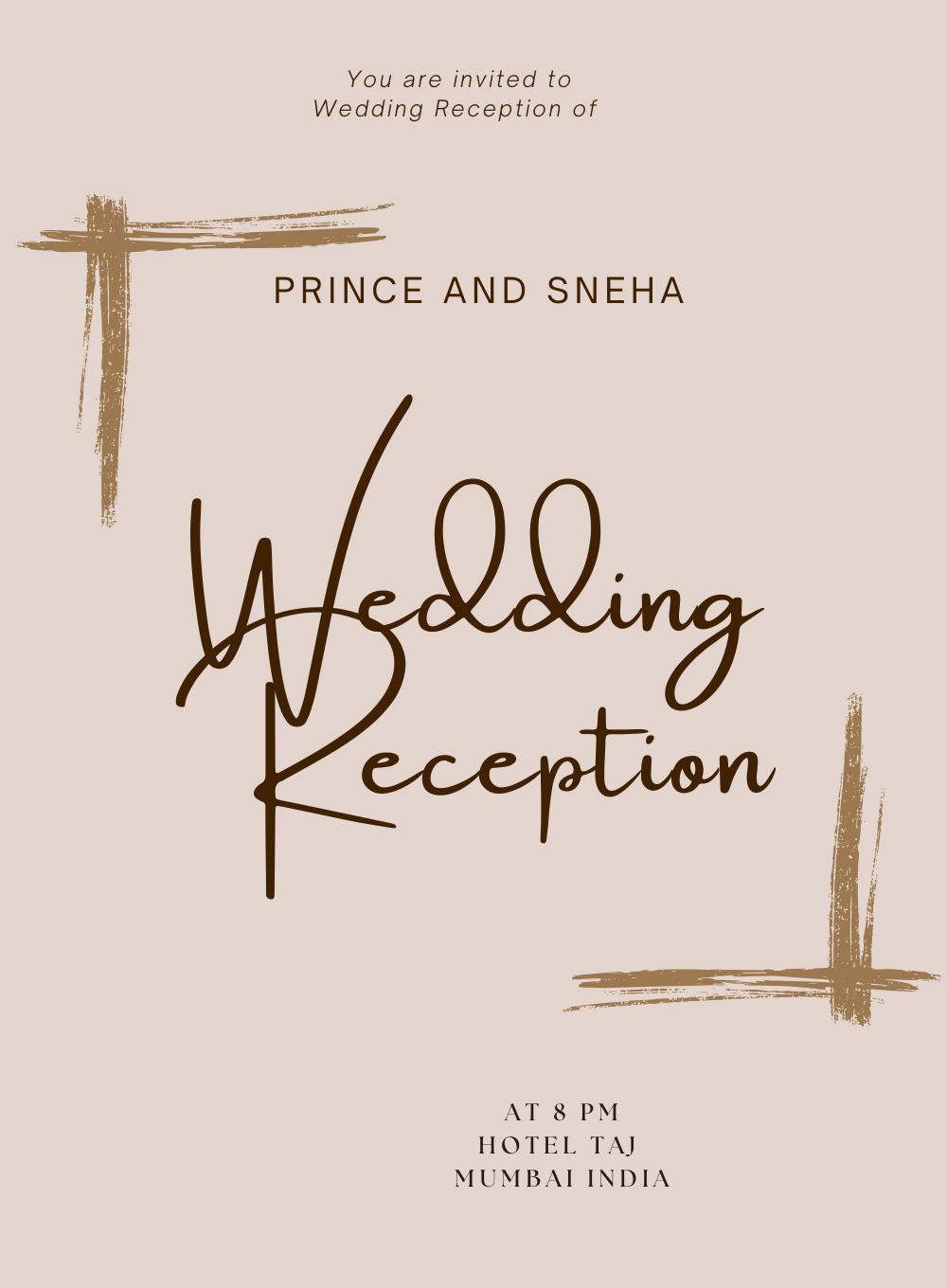 Gold Marble Reception Party Invitation-AARPI013