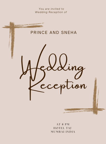 Gold Marble Reception Party Invitation-AARPI013