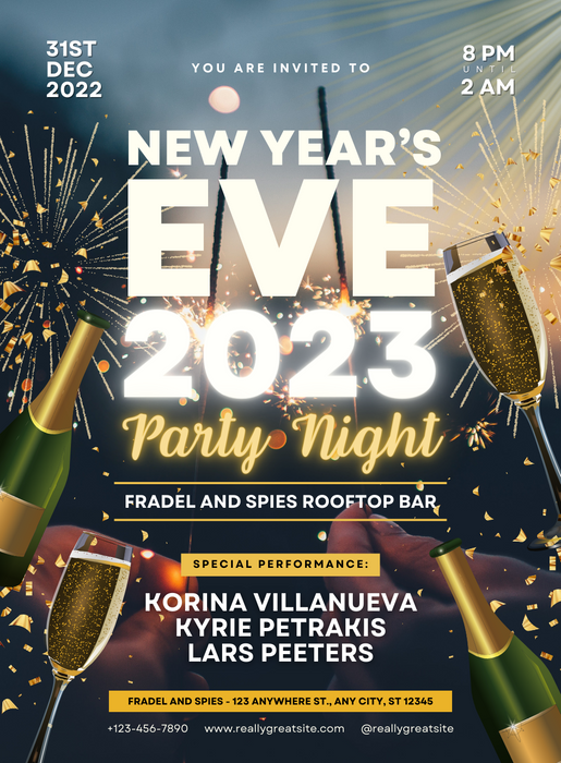 Purple World New Year Party Invitation-AANYI006