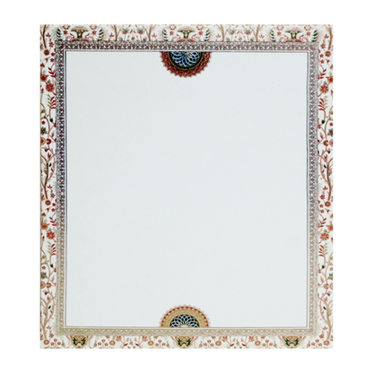 White Floral Pattern Padded Invitation Card-KAC05760