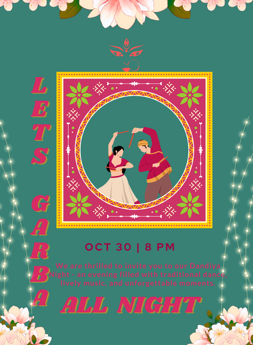 Green Enchantment Garba Invitations-AAGAI011