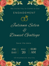 Green Floral Engagement Invitations-AAEGI025